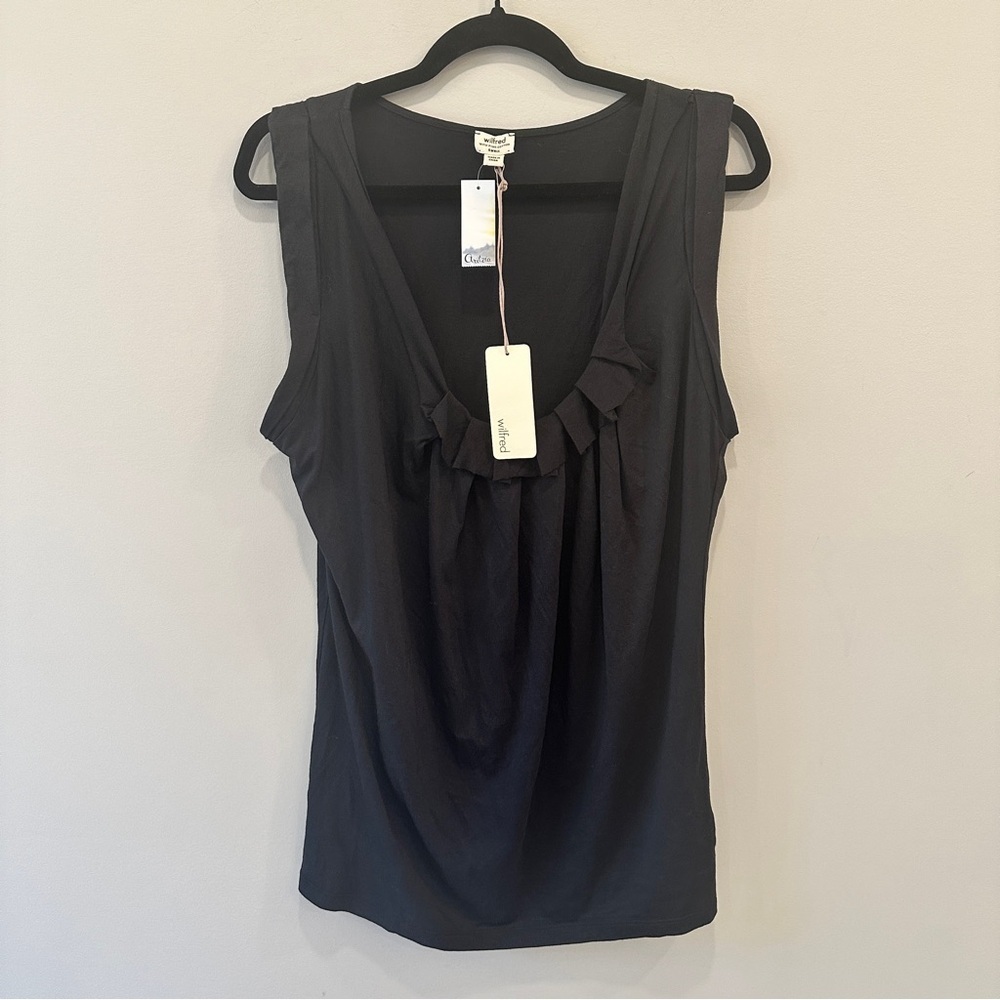 Wilfred Pima Cotton Black Sleeveless Top